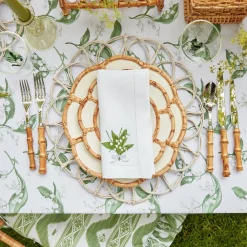 Online Mrs. Alice Petal Bamboo Ceramic Starter Plate