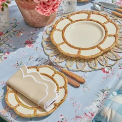 Clearance Mrs. Alice Petal Bamboo Starter Plate (Set Of 4)