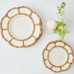 Clearance Mrs. Alice Petal Bamboo Starter Plate (Set Of 4)
