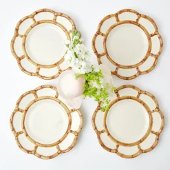 Best Mrs. Alice Petal Bamboo Starter Plate (Set Of 4)