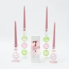 Hot Mrs. Alice Pink & Green Camille Candle Set (Pink Candles)