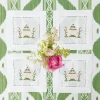 New Mrs. Alice Pink & Green Pagoda Cocktail Napkins (Set Of 4)