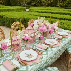 Best Mrs. Alice Pink & Green Pagoda Dinner Plate (Set Of 4)