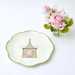 Best Mrs. Alice Pink & Green Pagoda Dinner Plate (Set Of 4)
