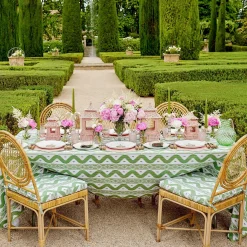 Outlet Mrs. Alice Pink & Green Pagoda Dinner Plate