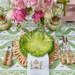 Clearance Mrs. Alice Pink & Green Pagoda Napkins (Set Of 4)