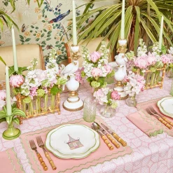 Discount Mrs. Alice Pink & Green Pagoda Starter Plate (Set Of 4)