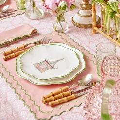Mrs. Alice Pink & Green Pagoda Starter Plate