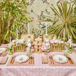 Mrs. Alice Pink & Green Pagoda Starter Plate