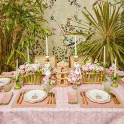 Discount Mrs. Alice Pink & Green Pagoda Starter Plate (Set Of 4)