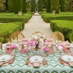 Discount Mrs. Alice Pink & Green Pagoda Starter Plate (Set Of 4)