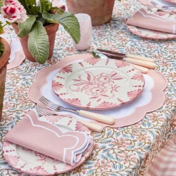 Best Mrs. Alice Pink Applique Napkins (Set Of 4)