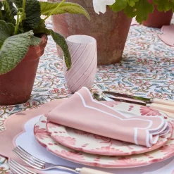 Best Mrs. Alice Pink Applique Napkins (Set Of 4)