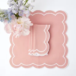 Best Mrs. Alice Pink Applique Napkins (Set Of 4)