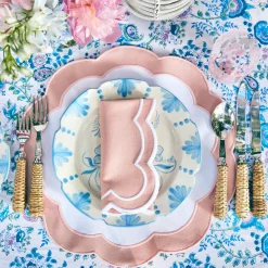 Best Mrs. Alice Pink Applique Napkins (Set Of 4)