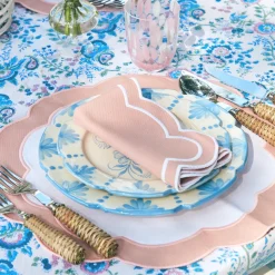 Best Mrs. Alice Pink Applique Napkins (Set Of 4)
