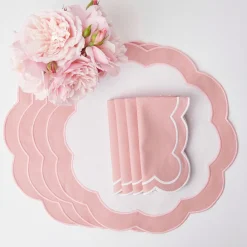 Online Mrs. Alice Pink Applique Placemats & Napkins (Set Of 4)