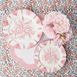 Clearance Mrs. Alice Pink Applique Placemats (Set Of 4)