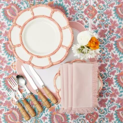 Clearance Mrs. Alice Pink Applique Placemats (Set Of 4)
