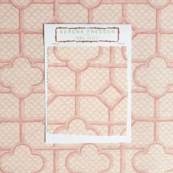 Discount Mrs. Alice Pink Bamboo Trellis Fabric