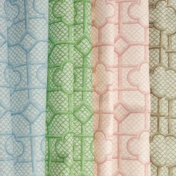 Discount Mrs. Alice Pink Bamboo Trellis Fabric