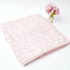 Sale Mrs. Alice Pink Bamboo Trellis Tablecloth