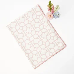 Clearance Mrs. Alice Pink Bamboo, Water Hyacinth & Pink Fringe Linen Set