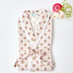 Best Mrs. Alice Pink Bouquet Dressing Gown
