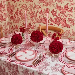 Clearance Mrs. Alice Pink Capri Lettuce Dinner Plate