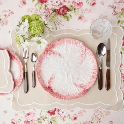 Clearance Mrs. Alice Pink Capri Lettuce Dinner Plate