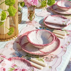 Clearance Mrs. Alice Pink Capri Lettuce Dinner Plate