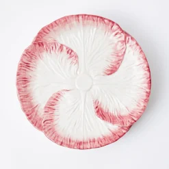Outlet Mrs. Alice Pink Capri Lettuce Dinner Plate