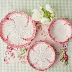 Outlet Mrs. Alice Pink Capri Lettuce Dinner Plate