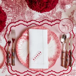 Outlet Mrs. Alice Pink Capri Lettuce Dinner Plate