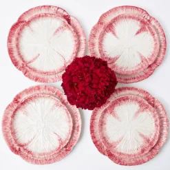 Online Mrs. Alice Pink Capri Lettuce Dinner Plate (Set Of 4)