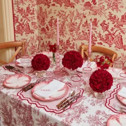 Online Mrs. Alice Pink Capri Lettuce Dinner Plate (Set Of 4)