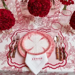 Online Mrs. Alice Pink Capri Lettuce Dinner Plate (Set Of 4)