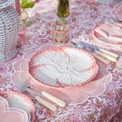Discount Mrs. Alice Pink Capri Lettuce Dinner Plate (Set Of 4)