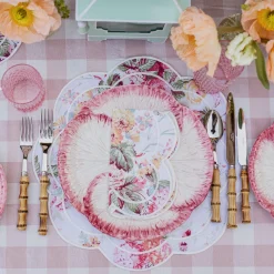 Discount Mrs. Alice Pink Capri Lettuce Dinner Plate (Set Of 4)