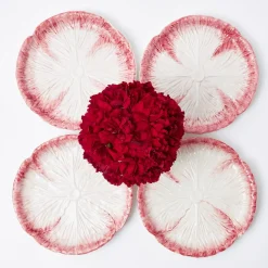 Outlet Mrs. Alice Pink Capri Lettuce Starter Plate (Set Of 4)