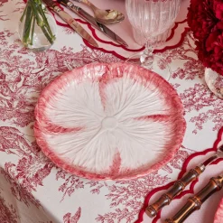 Outlet Mrs. Alice Pink Capri Lettuce Starter Plate (Set Of 4)