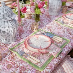 Outlet Mrs. Alice Pink Capri Lettuce Starter Plate (Set Of 4)