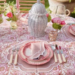 Outlet Mrs. Alice Pink Capri Lettuce Starter Plate (Set Of 4)