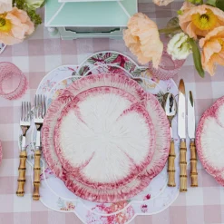 Outlet Mrs. Alice Pink Capri Lettuce Starter Plate (Set Of 4)