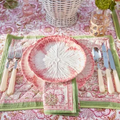 Outlet Mrs. Alice Pink Capri Lettuce Starter Plate (Set Of 4)