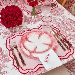 Outlet Mrs. Alice Pink Capri Lettuce Starter Plate (Set Of 4)