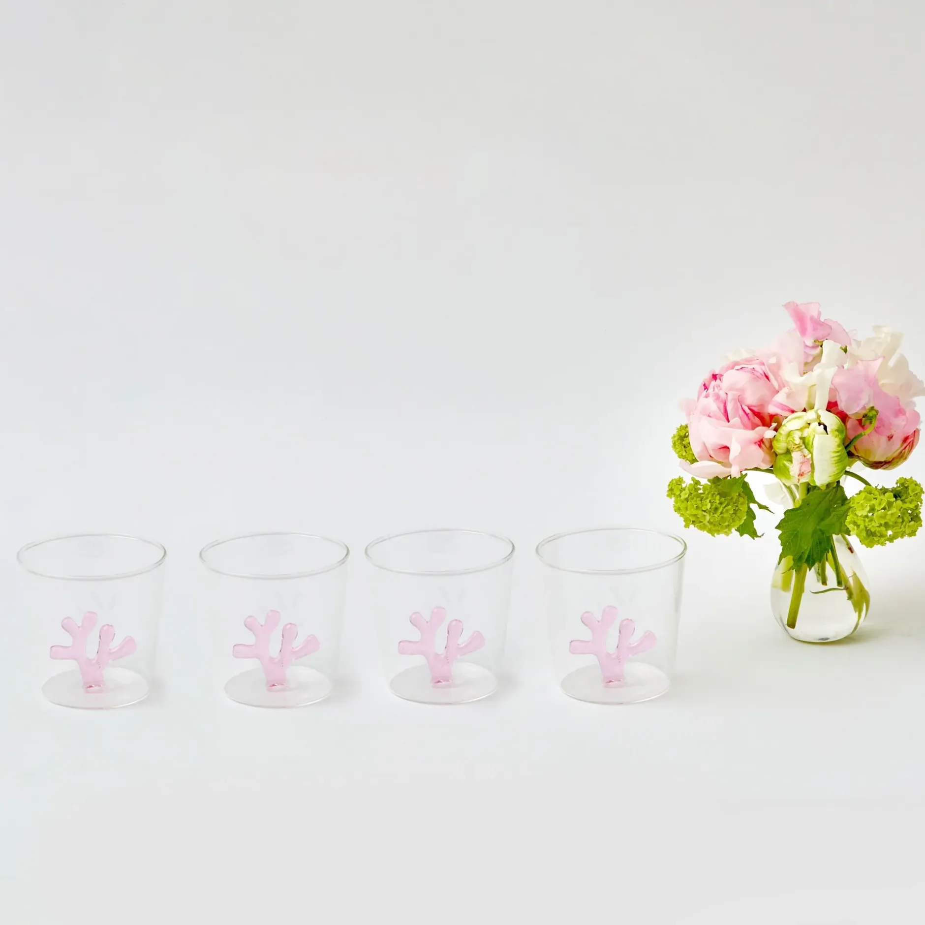Online Mrs. Alice Pink Coral Glasses (Set Of 4)