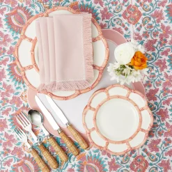 Discount Mrs. Alice Pink Fringe Napkins (Set Of 4)