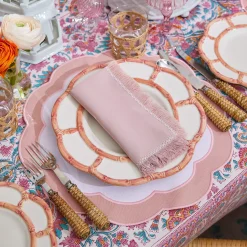 Discount Mrs. Alice Pink Fringe Napkins (Set Of 4)