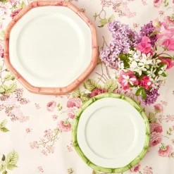 Sale Mrs. Alice Pink Geometric Bamboo Dinner Plate (Set Of 4)